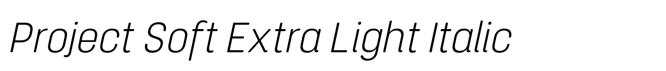 Project Soft Extra Light Italic